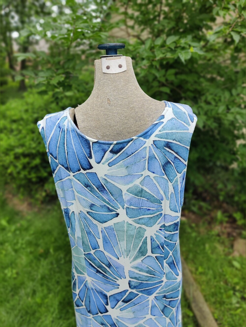 Soft Surroundings Castel Light Blue Viscose Blend Maxi Dress - Picture 11 of 16